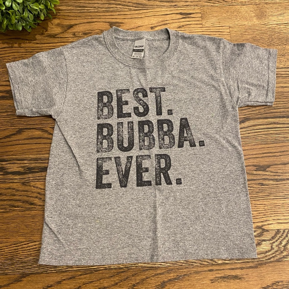 Gildan Gray Kids T-Shirt “Best Bubba Ever” Sz XS